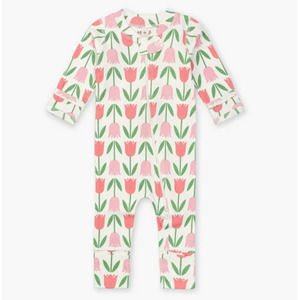 M+A by Monica + Andy Long Sleeve Baby One-Piece Floral Coverall NWT